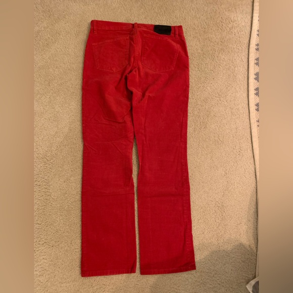 Red Ralph Lauren Straight Corduroy Pants - Picture 2 of 4